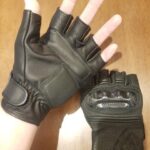 ถุงมือหนังครึ่งนิ้ว Dainese หน้า-หลัง